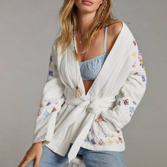 Anthropologie Quilted Patchwork Jacket